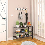 Bamboo Stackable Shoe Shelf Storage Organizer