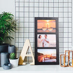 Opening Collage Picture Frame Black Wood Photo Frames for Tabletop Stand and Wall Mounting