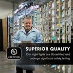 Brushed Nickel Flower Design Night Light With Plug-in, Dusk to Dawn Sensor