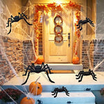 6 Pcs Halloween Giant Hairy Spiders Decorations