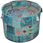 Ethnic Embroidered Pouf Cover