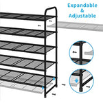 Expandable Adjustable Wire Grid Shoe Organizer