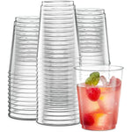 Disposable 10 Oz Crystal Clear Plastic Tumblers For Partys Weddings