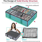 Underbed Solution Shoes Container Bags with Sturdy Sidewall & Reinforced Handles