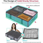 Underbed Solution Shoes Container Bags with Sturdy Sidewall & Reinforced Handles