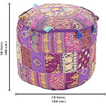 Ethnic Embroidered Pouf Cover