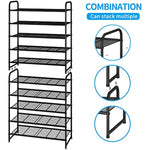 Expandable Adjustable Wire Grid Shoe Organizer