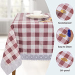Vinyl Plastic Table Cloths For Indoor Outdoor Easy Care Durable Table Cover
