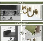 Elegant 5 Sturdy Key Hooks with Wooden Floating Shelf for Exclusive Designer Vintage Decor