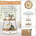 Corner Storage Shelf Counter Standing Rack for Bathroom