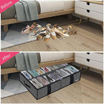 Underbed Solution Shoes Container Bags with Sturdy Sidewall & Reinforced Handles