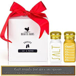 Stainless Steel Lid Glass Salt and Pepper Shakers