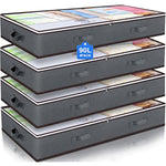 Thick Fabric Storage Bins with Clear Window and Reinforced Handles