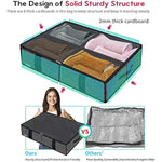 Underbed Solution Shoes Container Bags with Sturdy Sidewall & Reinforced Handles