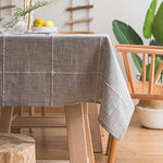 Cotton Linen Fabric Dust Proof Table Cover For Kitchen Dinning Tabletop Decoration