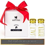 Stainless Steel Lid Glass Salt and Pepper Shakers