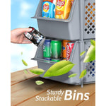 Plastic Stackable Storage Bins for Food