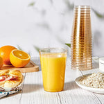 12Oz Champagne Gold Plastic Cups 100 Pcs