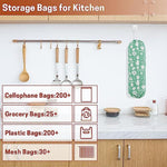 2Pcs Reusable Plastic Bag Organizer Wall Mount