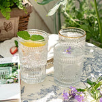 6 Pack 12 Oz Romantic Water Glasses Premium Drinking Glasses Tumblers