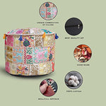 Ethnic Embroidered Pouf Cover