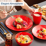 16 Piece Porcelain Dish Sets White Plates And Bowls Set