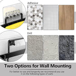 4 Pack Adhesive Bathroom Shelves for Storage and Organization - Black