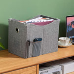 Metal Sliding Rail For Letter Size File Storage Box with Extra Pocket Storage