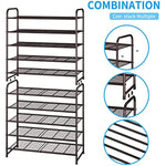 Expandable Adjustable Wire Grid Shoe Organizer