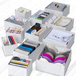 Set Of 12 Closet Organizer and Storage Divider Baskets For Clothes