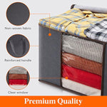 Storage Bag Organizer with Reinforced Handle Thick Fabric for Comforters