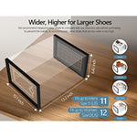 Large Shoe Organizers Storage Boxes For Closet 12 Pack Kuject Clear Plastic Stackable Shoe Containers Bins With Lids Great Substitute For Shoe Rack Under Bed Shoe Storage For Entryway Drop Front Fit Up To Womens Size 12 Black