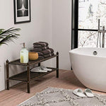 Bamboo Stackable Shoe Shelf Storage Organizer