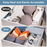 Foldable Closet Organizers and Storage Dresser Drawer Dividers for Clothes, Socks, Scarves & Ties