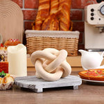 3 Link Wood Knot Decor Hand Carved Coffee Table Decor