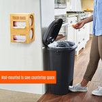 Bamboo Trash Bag Dispenser Wall Mount