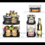 Multipurpose Organizer with Divided Slide-Out Storage Bins for Bathroom