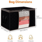 Storage Bag Organizer with Reinforced Handle Thick Fabric for Comforters