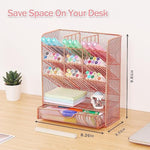Pencil Holder with 10 Compartments and 1 Drawer