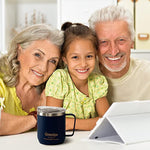 10.1oz Grandpa Stainless Steel Dark Blue Reusable Tea & Coffee Mug