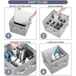 Shoe Organizer Closet Storage Solution with Clear Cover