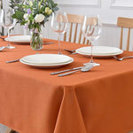 Rectangle Textured Waterproof Tablecloth for Thanksgiving Decoration