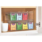 Plastic Stackable Tea Bag Organizer for Kitchen Cabinets and Countertops