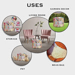 Ethnic Embroidered Pouf Cover