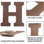 Wood Home Letters for Wall Art with Artificial Eucalyptus