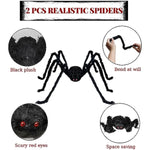 6 Pcs Halloween Giant Hairy Spiders Decorations
