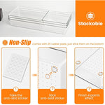 6 Pack Acrylic Non Slip Non Cracking Drawer Storage Tray