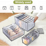 4 Pcs Wardrobe Clothes Organizer 7 Grids