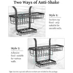 Shower Head Never Rust Aluminum Large Hanging Shower Caddy with 10 Hooks