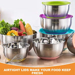 Stainless Steel Metal Bowls With Airtight Lids